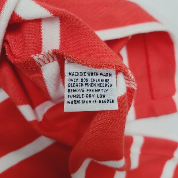 Polo by Ralph Lauren Polo Classic Preppy Sleeve Red White Stripes Cotton Mens L - Picture 12 of 14